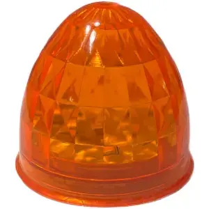LED Domed Light 2 Inch Round Amber/Amber Multi-Volt