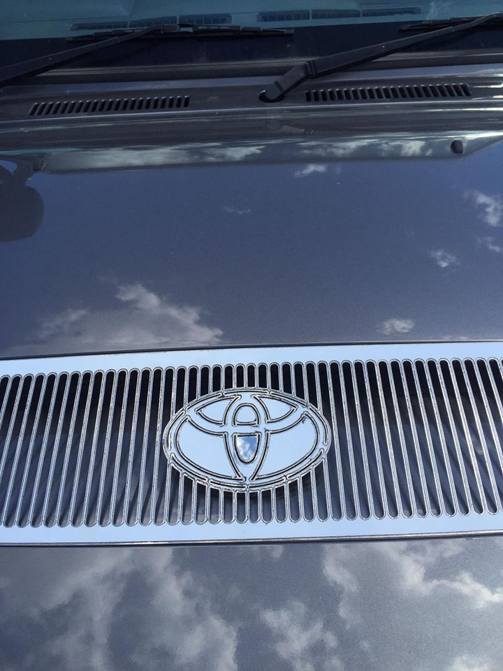 Thumbnail: Stainless Steel Toyota Pre DPF Landcruiser Intercooler Guard - Toyota Badge