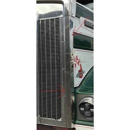 Stainless Steel Side Grill Panel to Suit Kenworth
