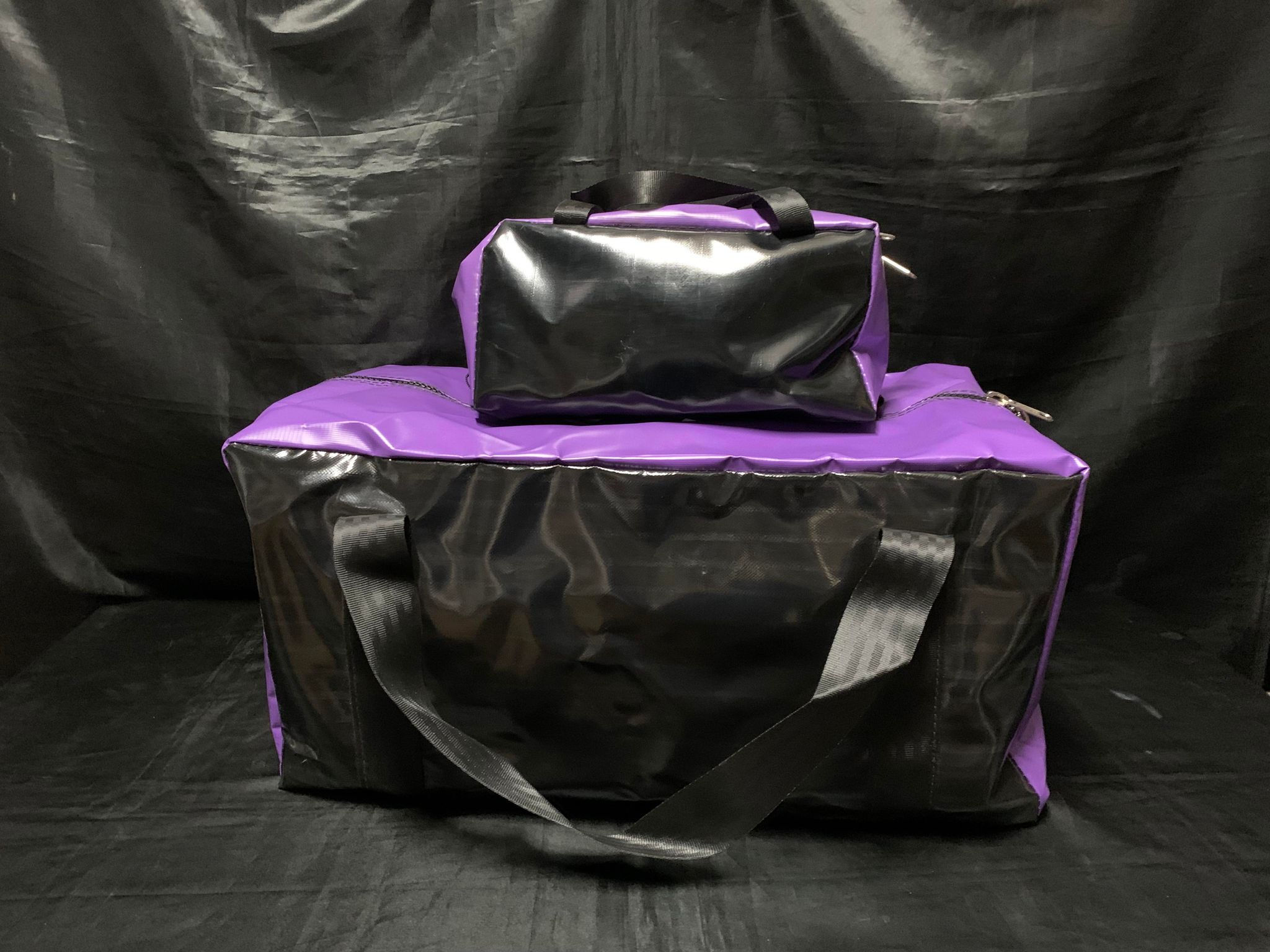 Gear Bag & Toiletry Bag - Purple & Black