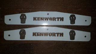 Thumbnail: Kenworth Mud Flap Weights - KW Badge Long