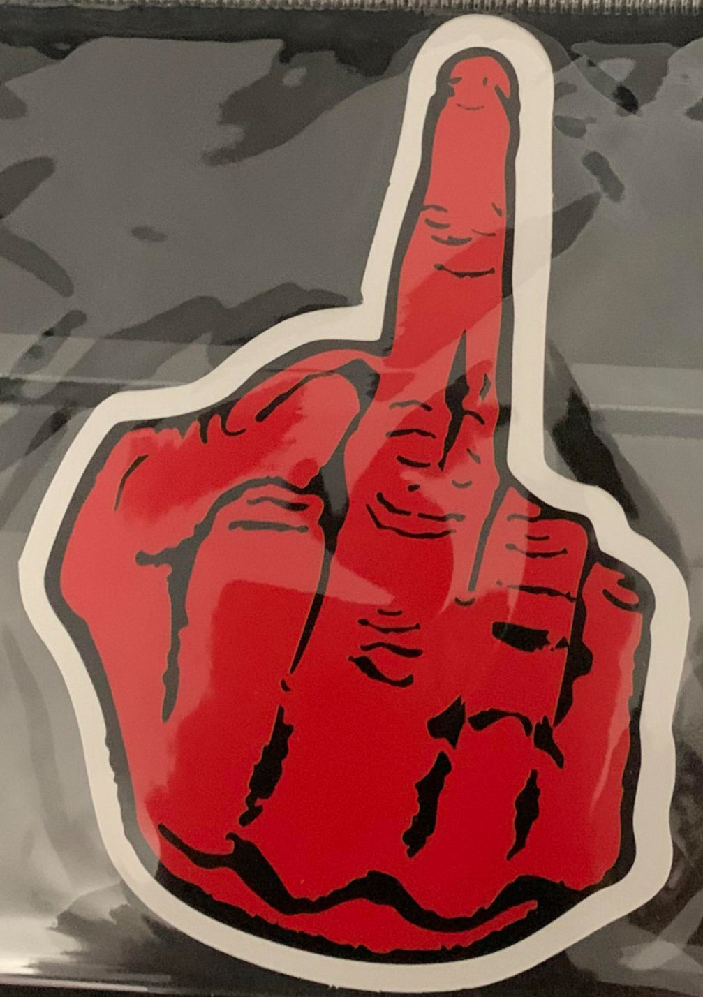 Red Middle Finger Sticker