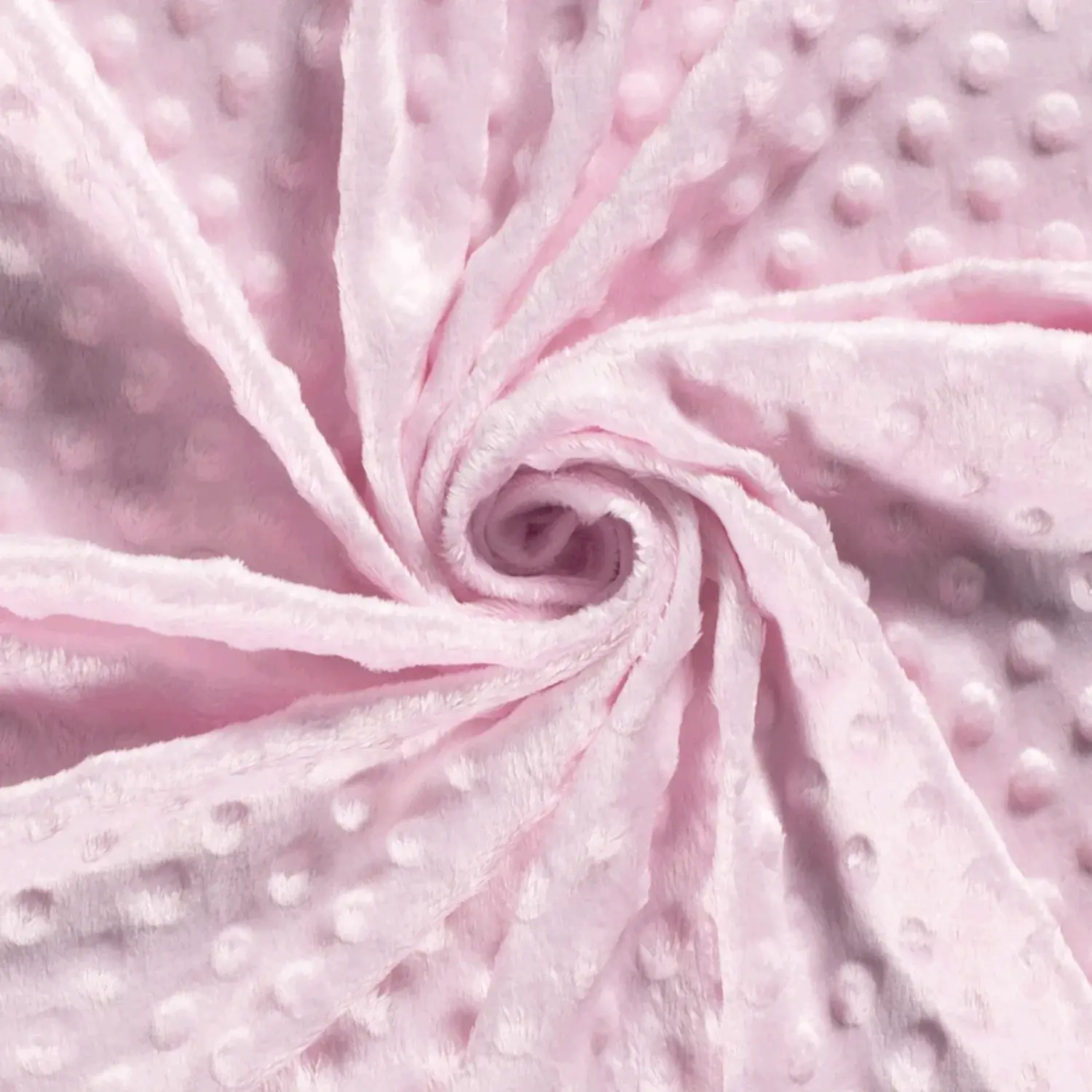 Minky à pois - Rose clair x50cm