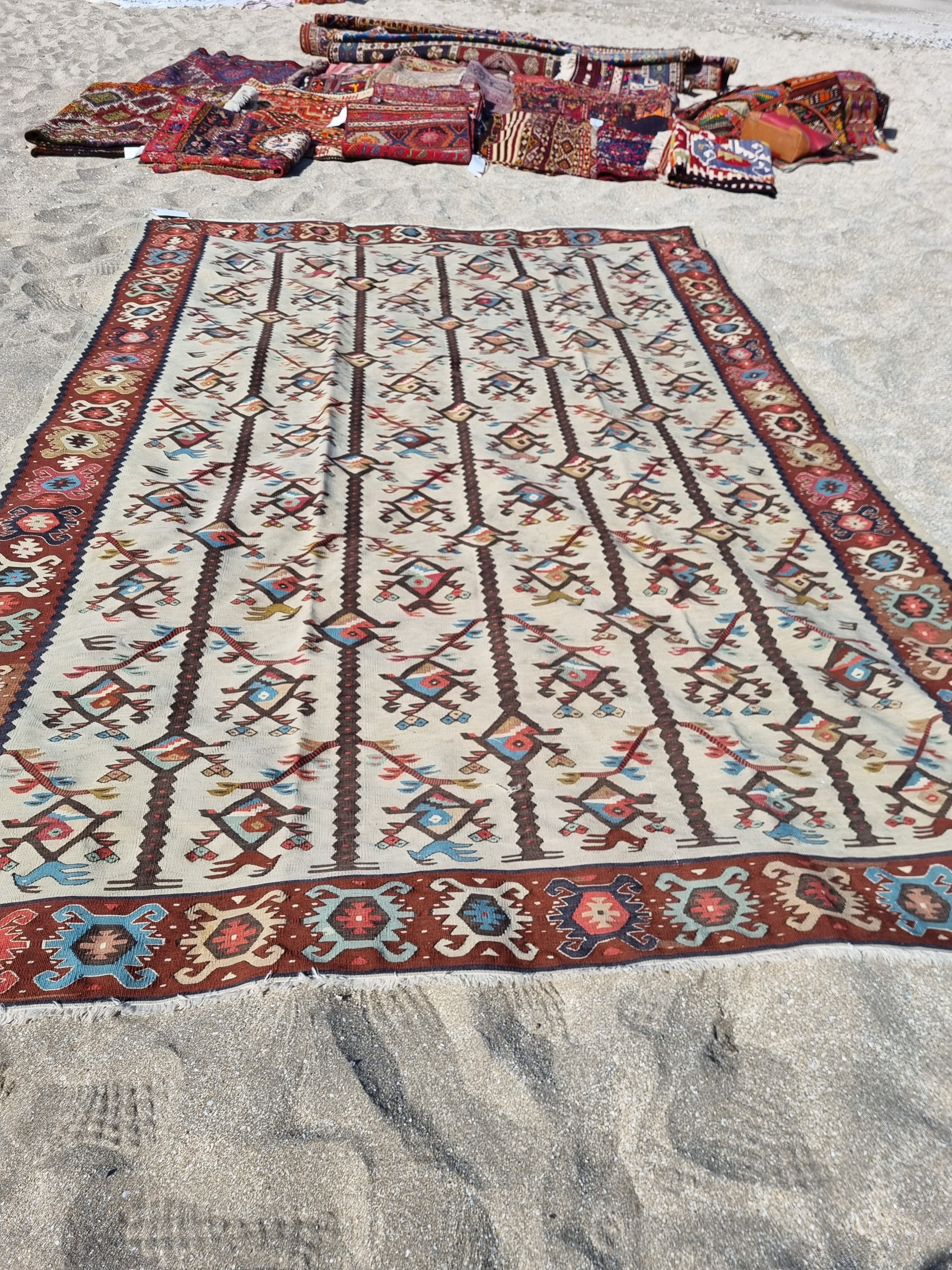 De colección ,Extremadamente fina Alfombra Soumak 2 x 3 metros