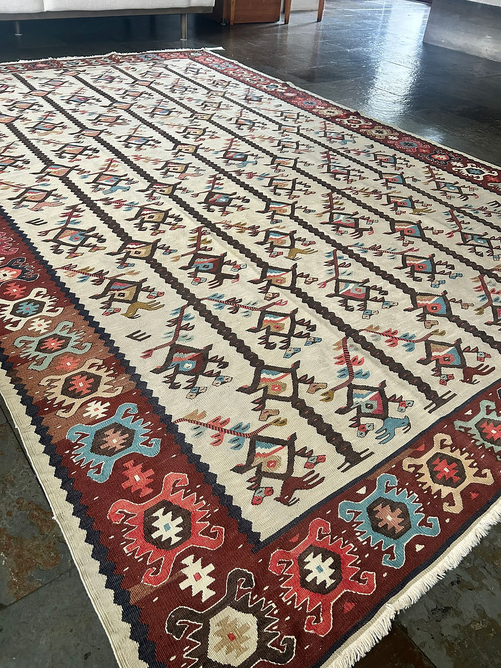 Miniatura: De colección ,Extremadamente fina Alfombra Soumak 2 x 3 metros