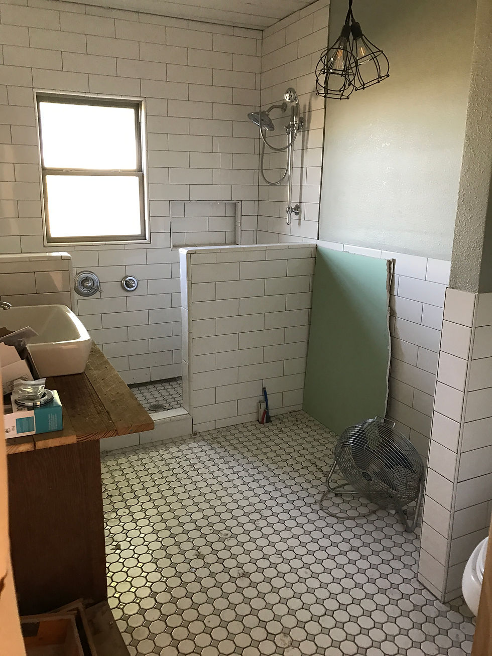 Bathroom under construction.