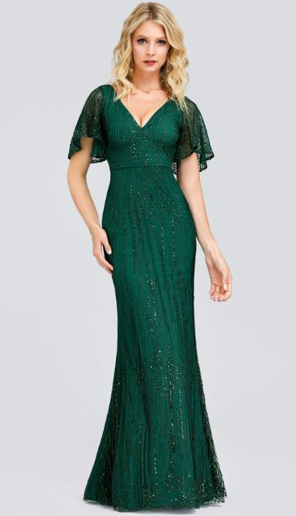 Miniatura: Zelene spoločenské šaty 0838 SKLADOM