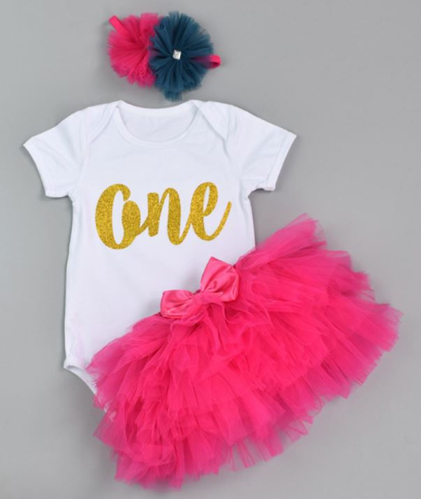 Hot Pink ONE Birthday SET