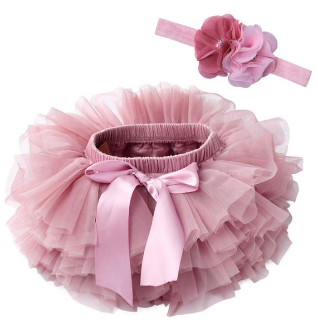 ROSE BABY TUTU with head band