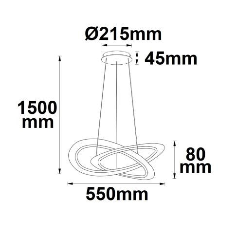 Thumbnail: LED pendant light, design 600, 230V, 40W, round, 3000K, dimmable