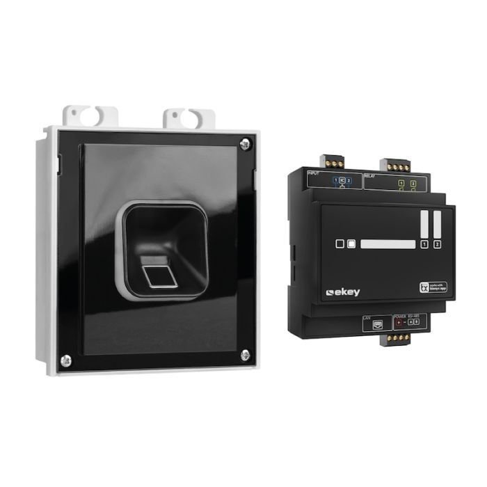 Thumbnail: ekey sLine fingerprint set in black for 2N IP Verso