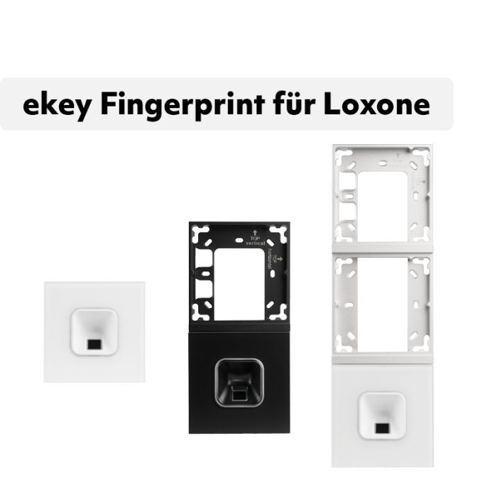 Miniaturbild: ekey xLine Fingerprint Set mit Loxone Montagerahmen