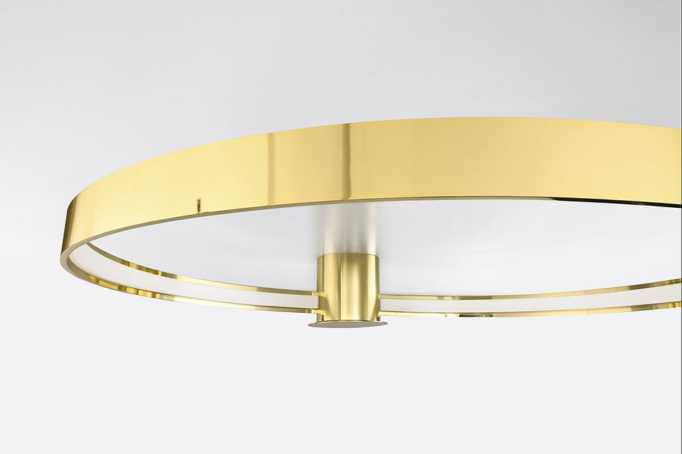 Thumbnail: Ceiling light RIO 78 polished gold LED 3000K
