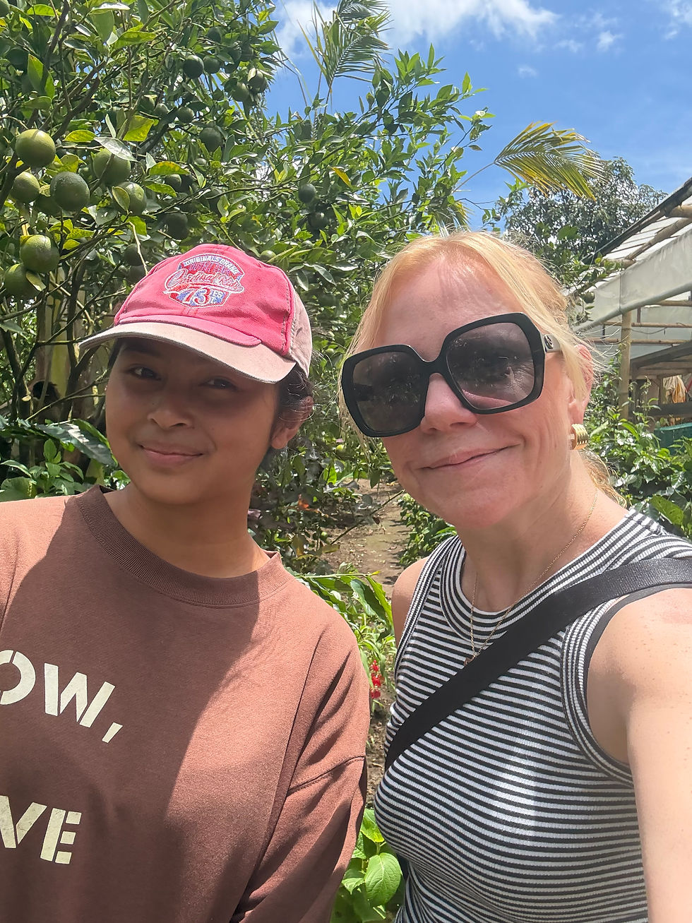 Me and Amellya at her coffee farm, Curtina in Kintamani, Bali