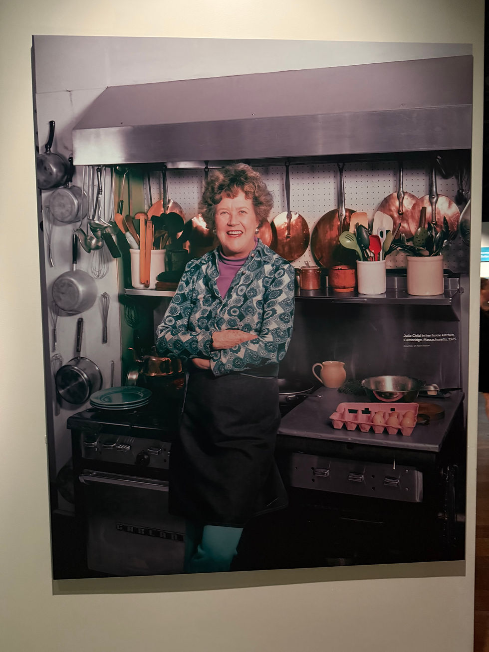 Photo of a photo of Julia Child at the National Museum of American History, Washington D.C.