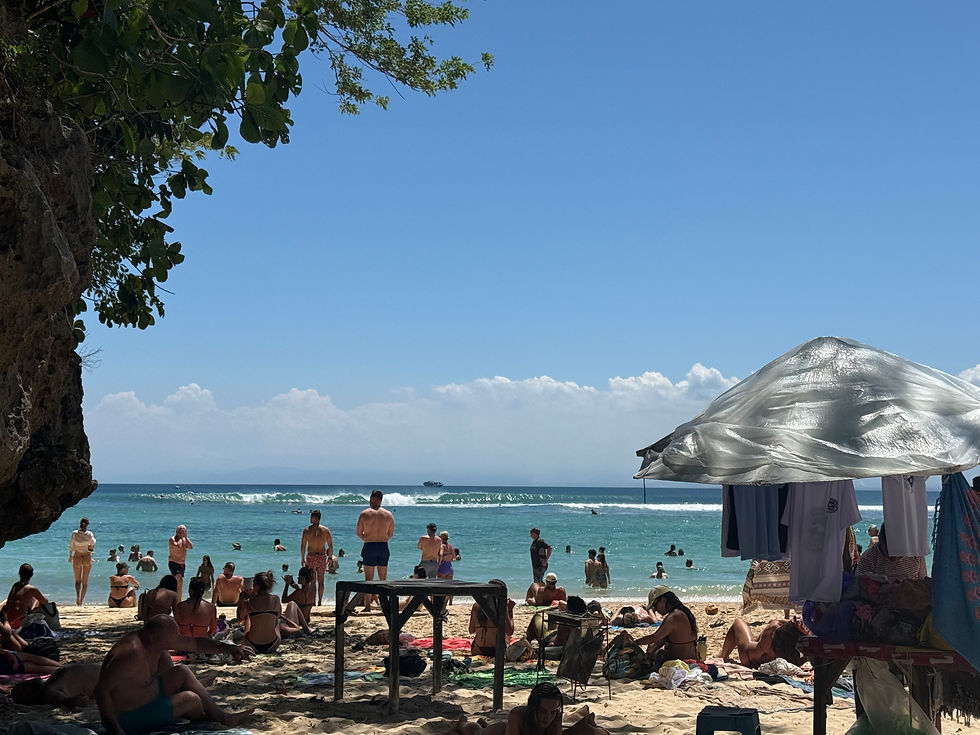 Padang Padang Beach in Uluwatu (Beautiful but crowded!)
