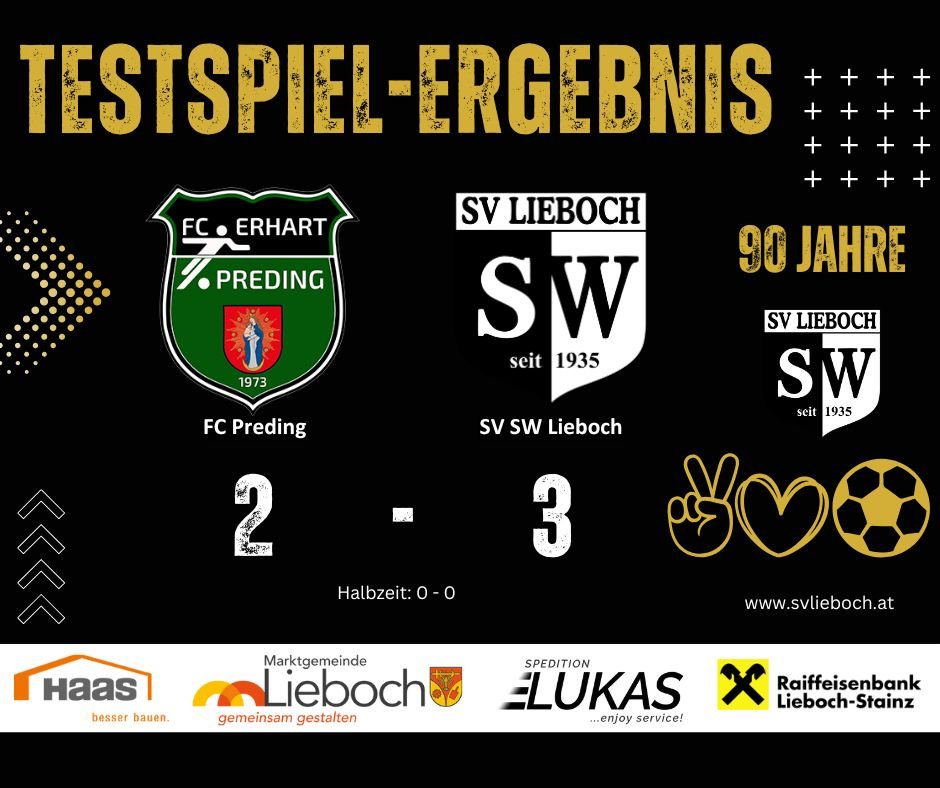 Fc Preding 2:3 Sieg gegen den FC Preding im 4. Testspiel