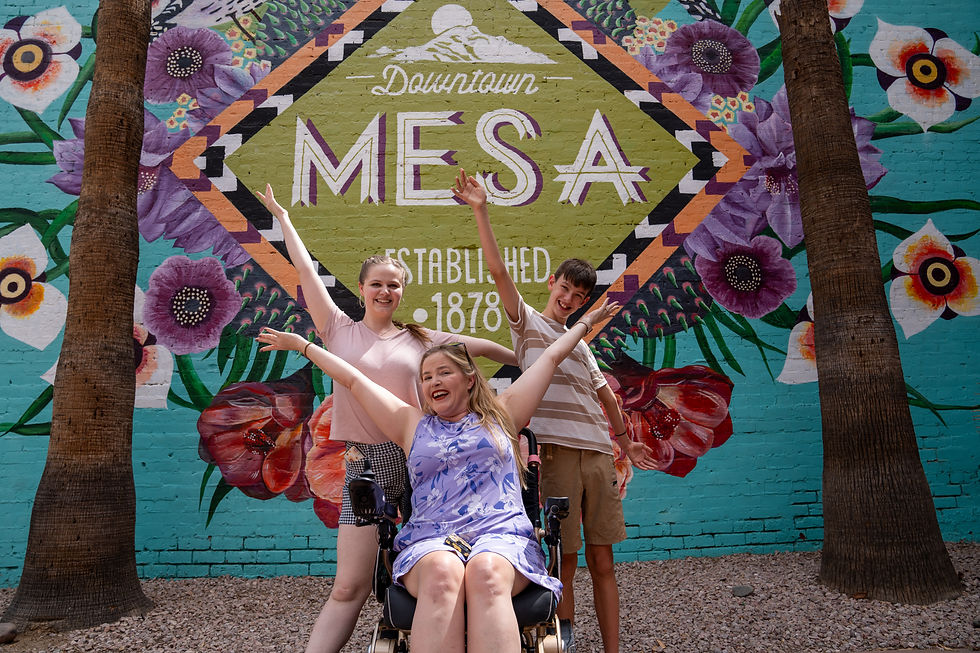 family taking a selfie in mesa arizona