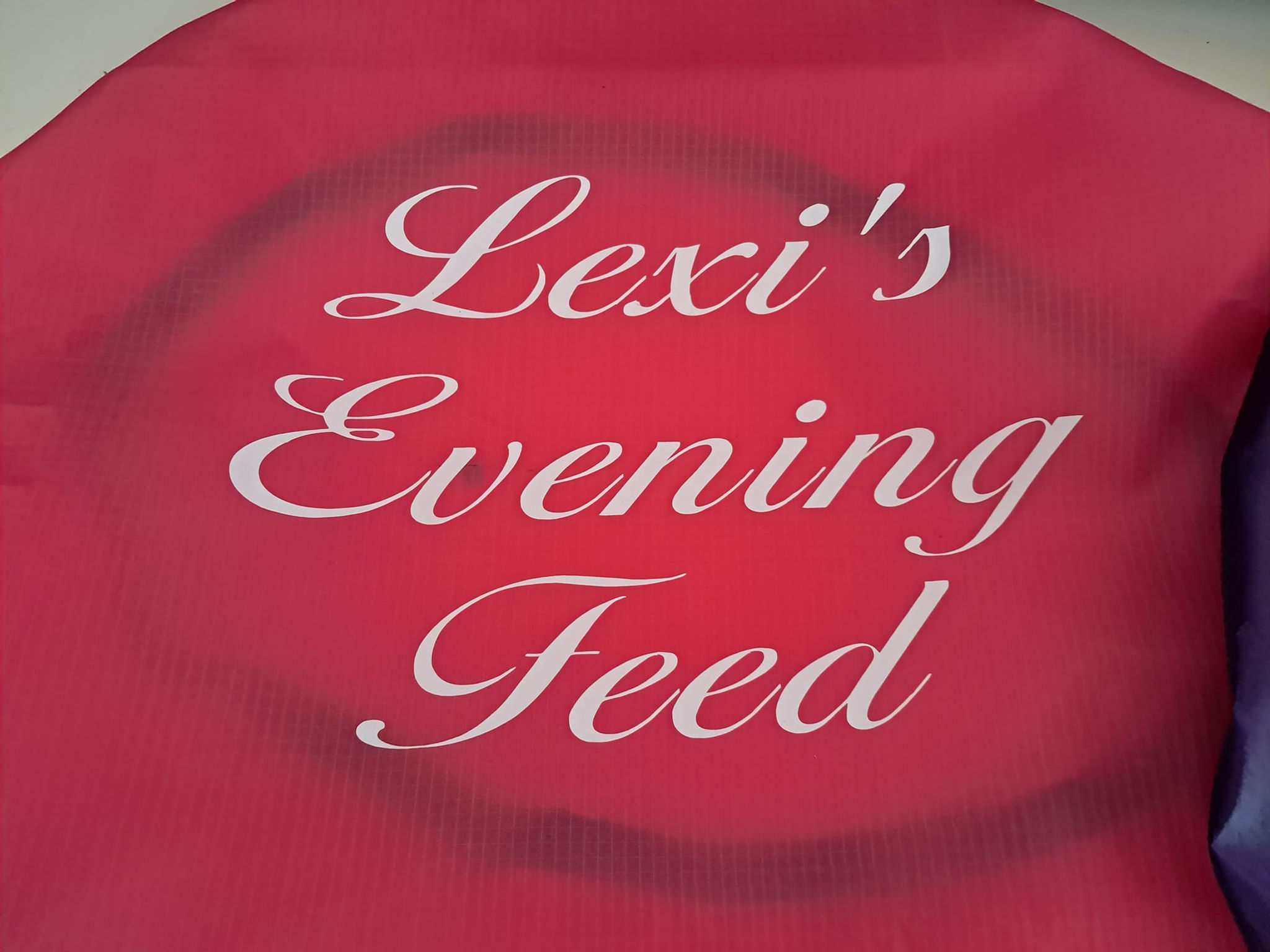 Personalized feed bucket cover Name & Meal