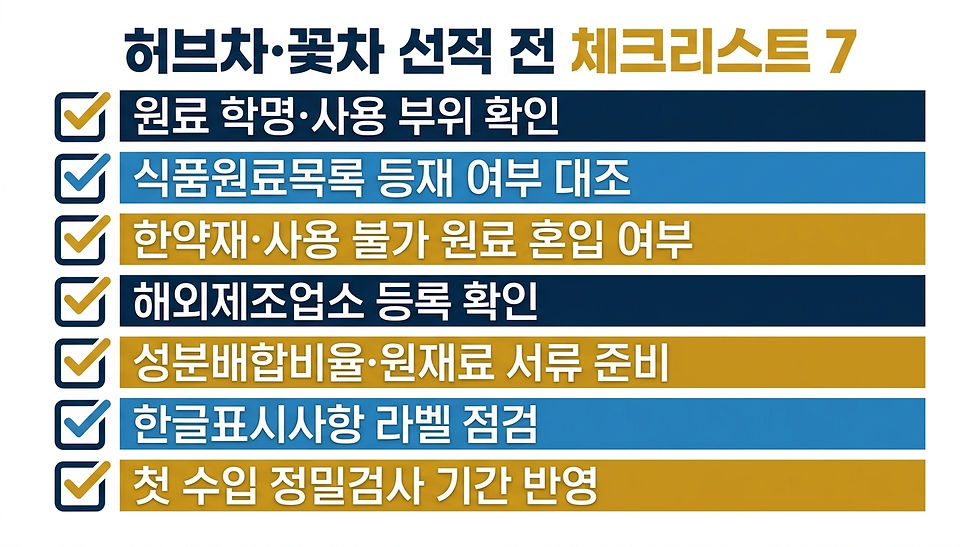 허브차·꽃차 선적 전 체크리스트 7가지
