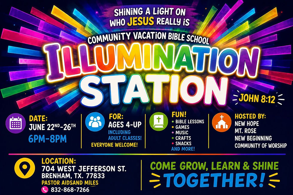 Community Vacation Bible School 2026