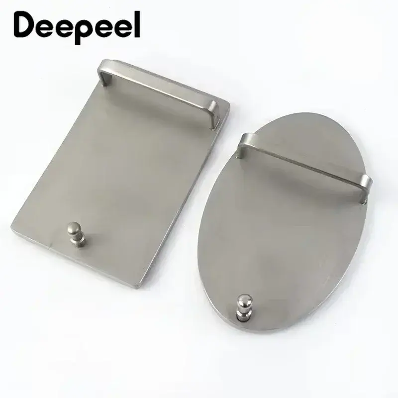 Thumbnail: Deepeel 35/40mm Stainless Steel Belt Buckles Metal Smooth Plate Buckle for Men's