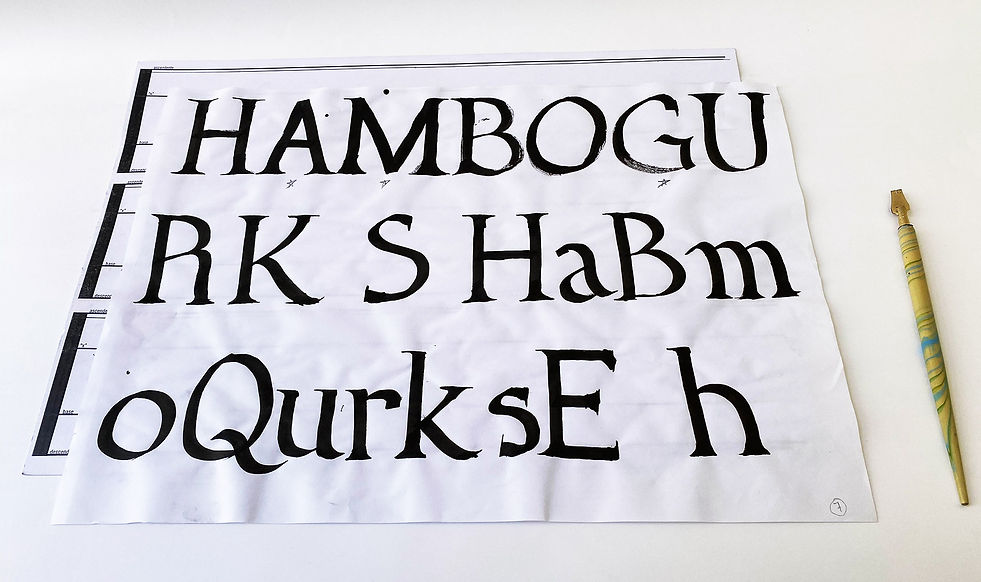 Letras em nanquim
