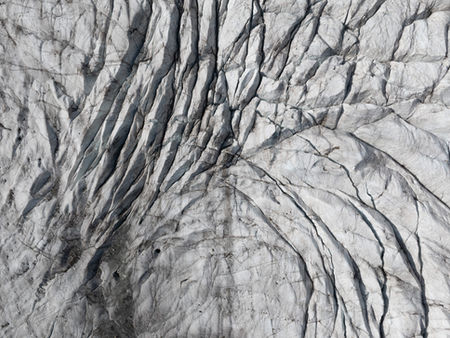 Glacier structures from above.