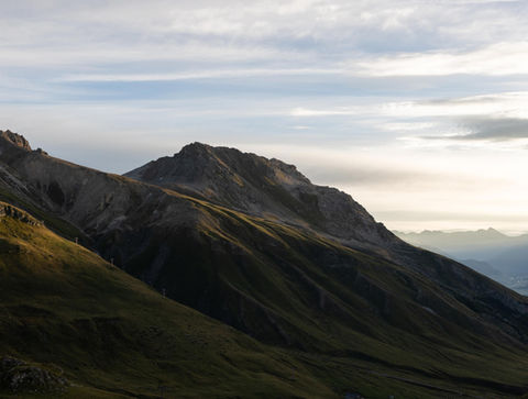 mountains in the first morning light