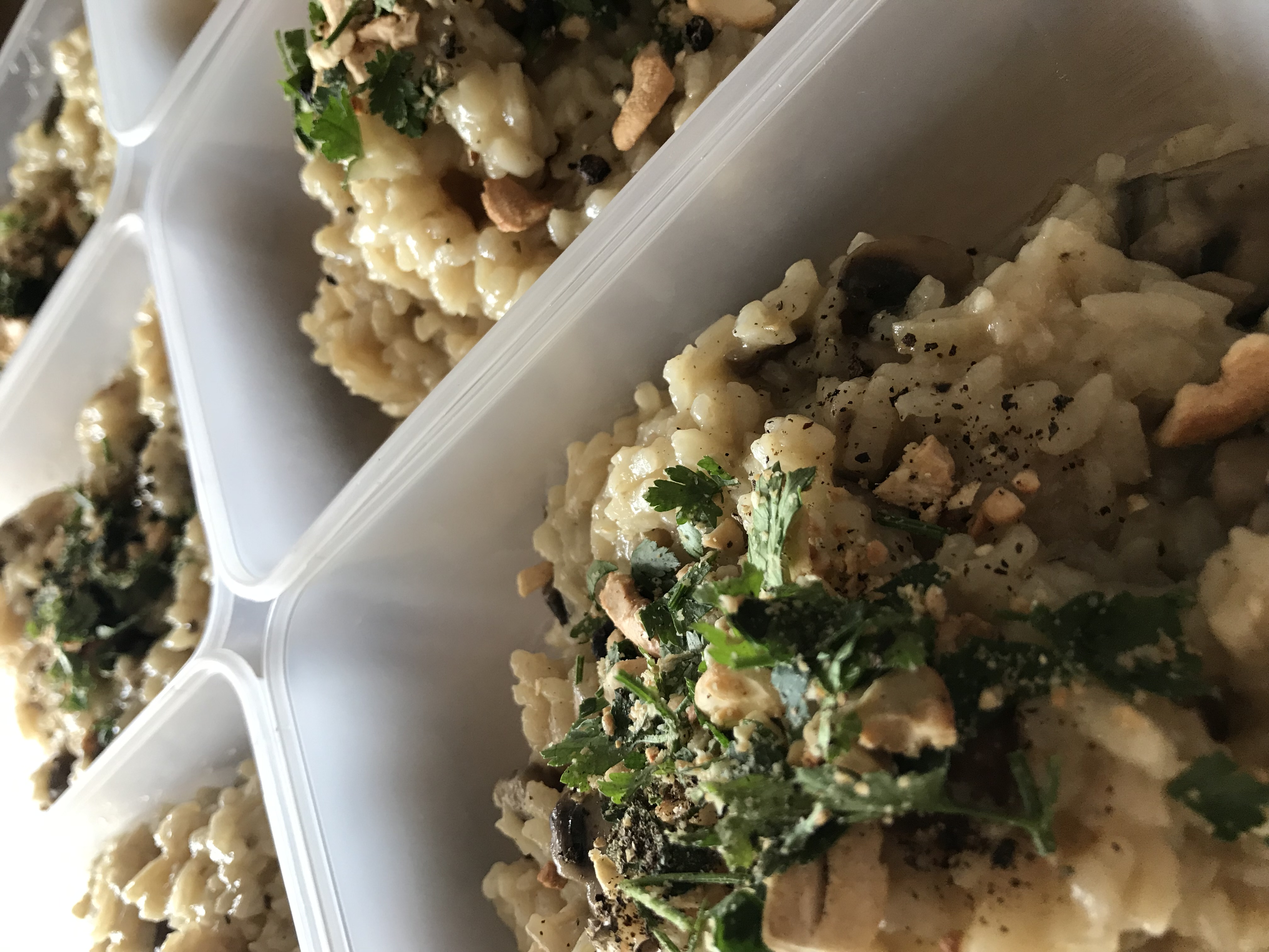 Mushroom Risotto with Cashew Crumb