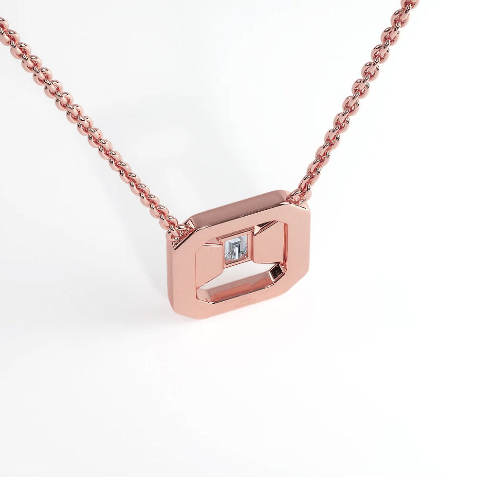 Miniature : Collier Ruban Or Rose