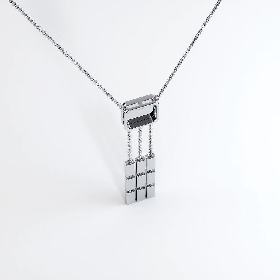 Miniature : Collier Vendôme V Modèle S Or blanc Blue