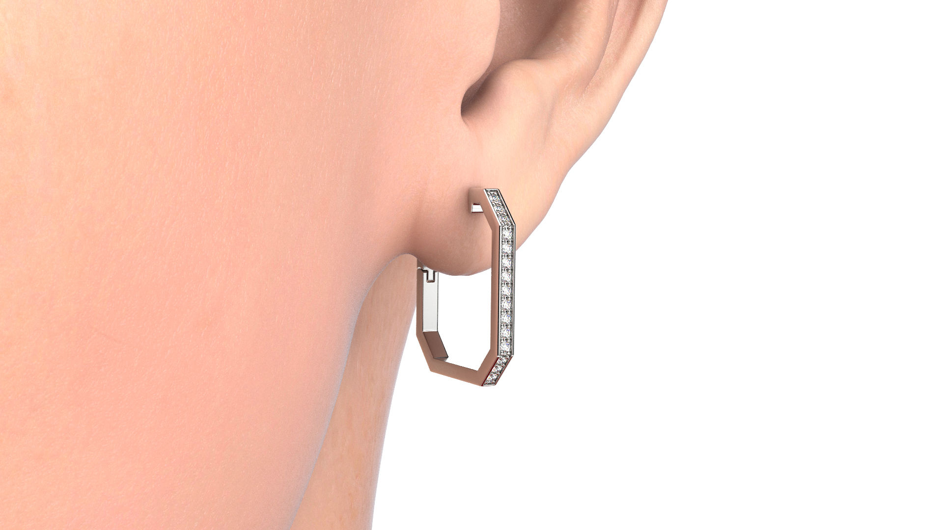 Boucles d'oreilles Vendôme VI Modèle M or blanc