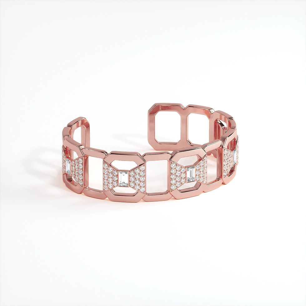 Miniature : Bracelet Ruban Or Rose