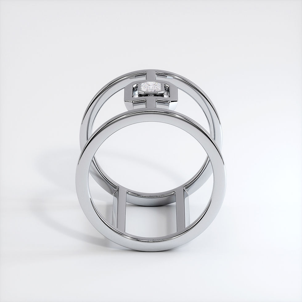 Miniature : Bague Vendôme VI Modèle L Ajouré Or blanc