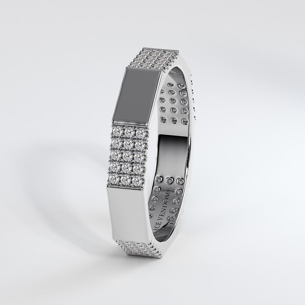 Miniature : Bague Vendôme VIII L Or Blanc 18K et Diamants 0.13 carats