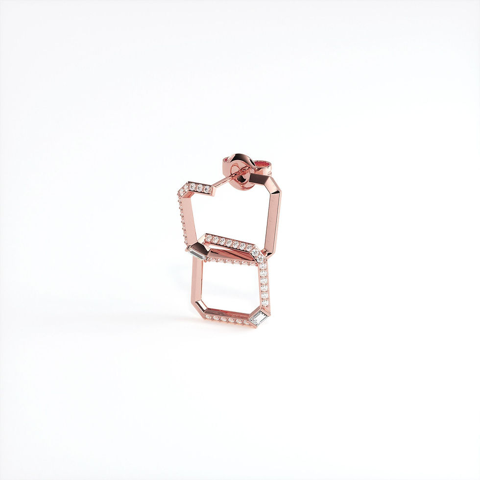 Miniature : Boucles d'oreilles Perception Or Rose