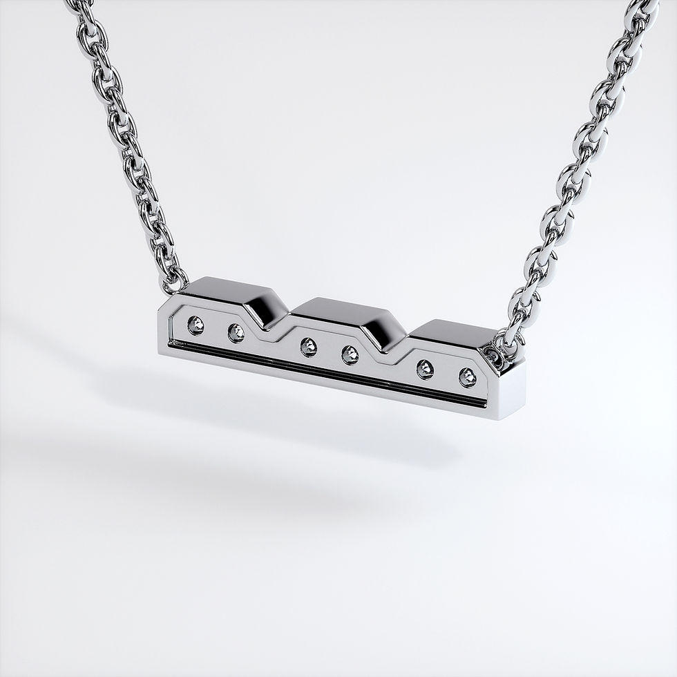 Miniature : Collier Dynastie Or Blanc
