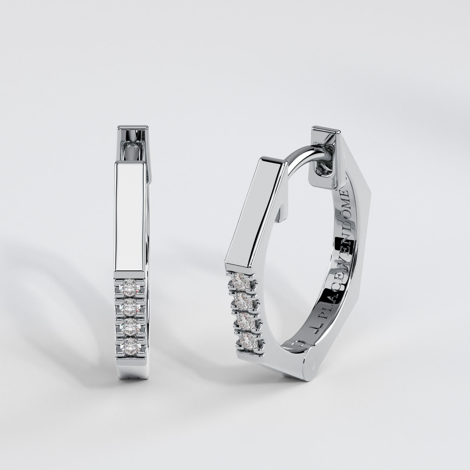 Boucles d'oreilles Vendôme VIII S Or Blanc 18K et Diamants 0.04 carats