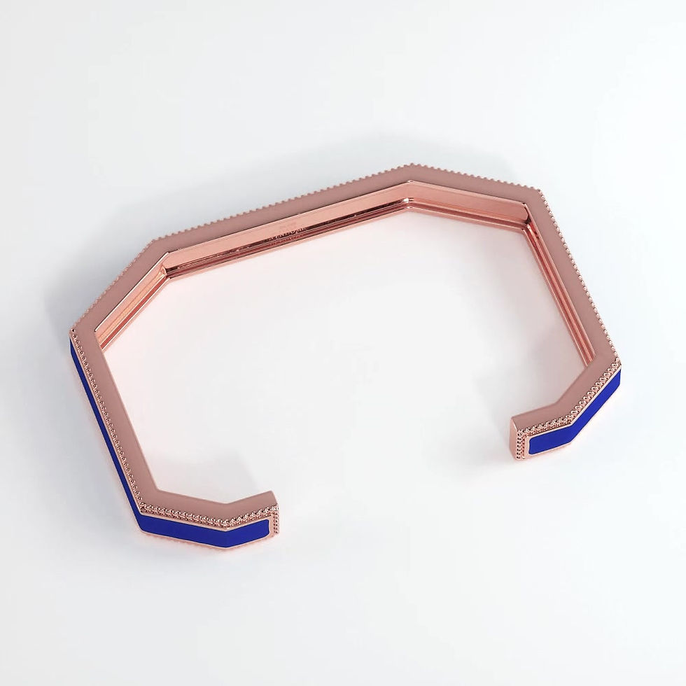 Miniature : Bracelet Vendôme V Modèle S Or rose Blue
