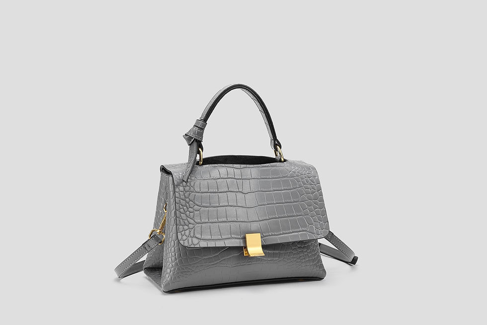 Miniature : SAC MONTMARTRE GRIS CROCO