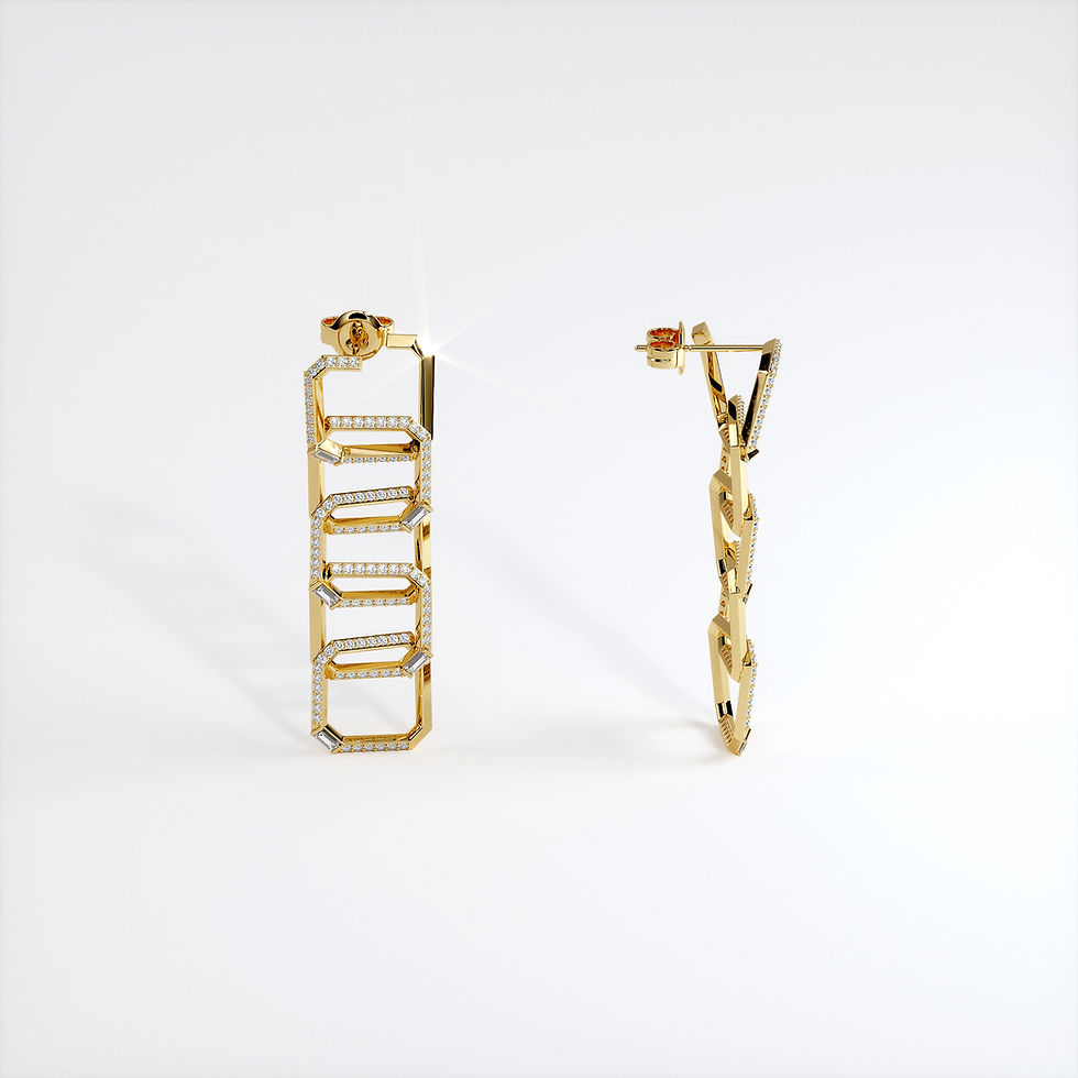 Boucles d'Oreilles Perception5 Or Jaune