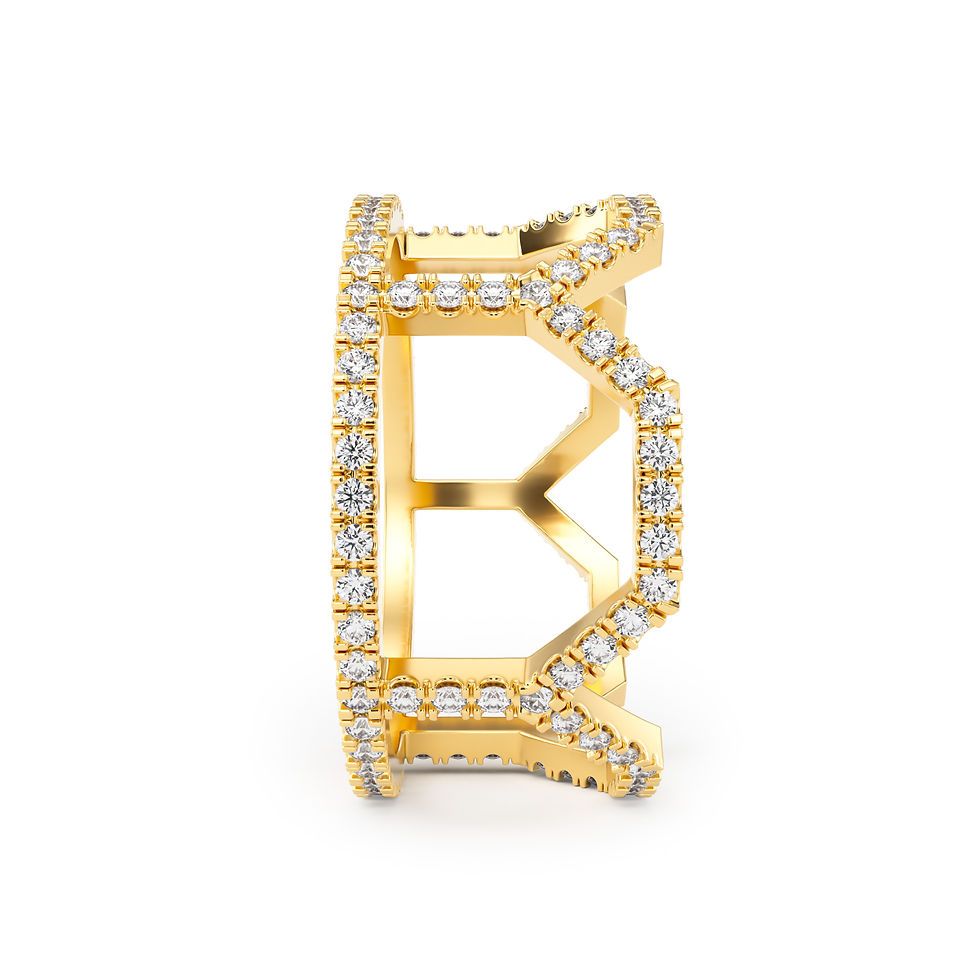 Miniature : Bague Vendôme IX en or Jaune et diamants