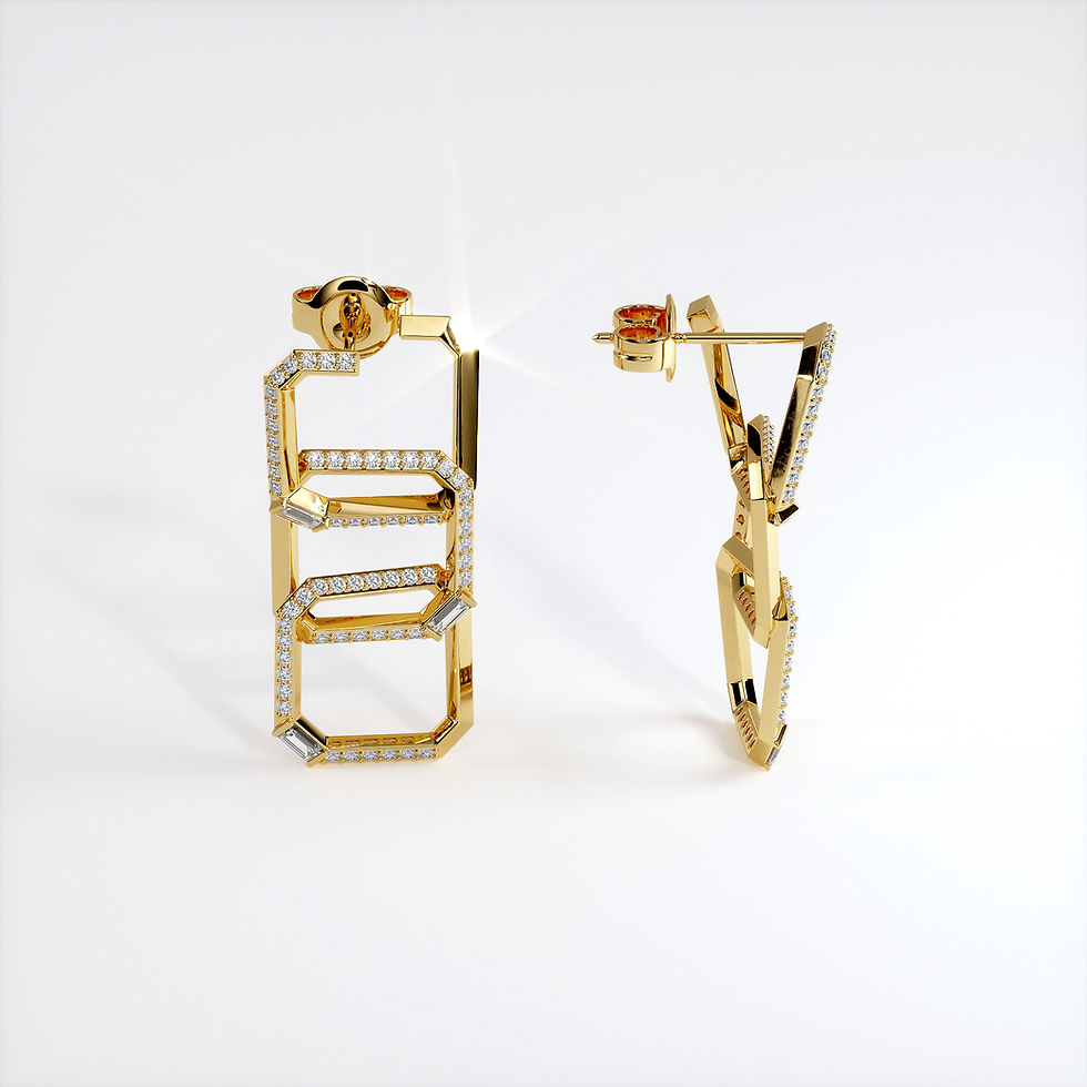 Boucles d'oreilles Perception3 Or Jaune