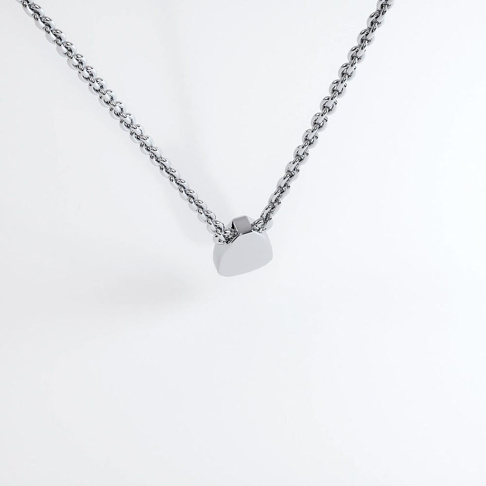 Miniature : Collier Triomphe poire (Or Blanc)