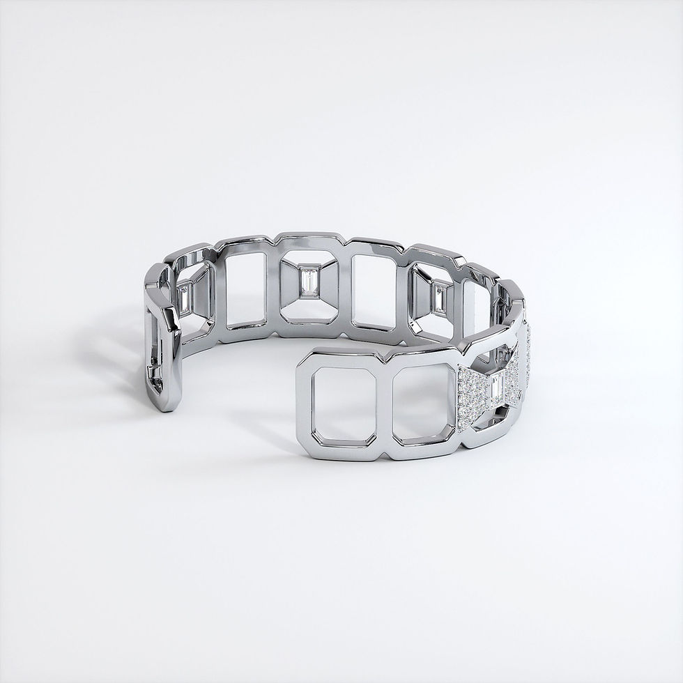 Miniature : Bracelet Ruban Or Blanc