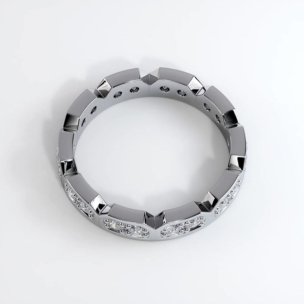 Miniature : Bague Dynastie mini en or Blanc