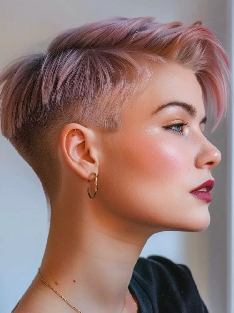 DH Solutions hair stylist website template - woman with short hair with undercut