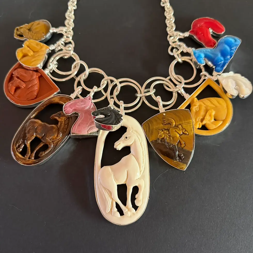 Thumbnail: Yellow Jasper Cut Away Horses