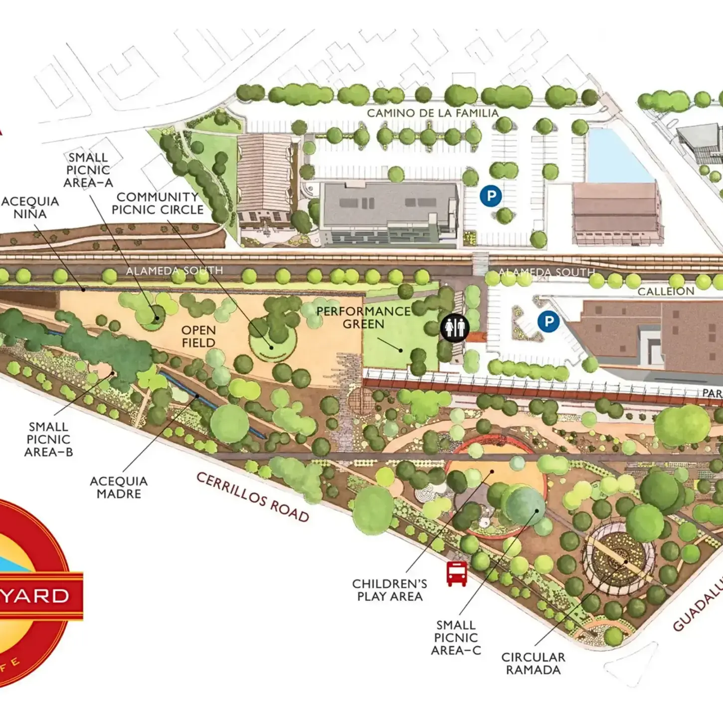Map of the Santa Fe Railyard Park